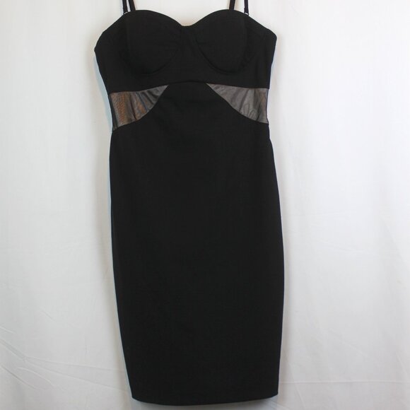 Kardashian Kollection Black Gold Tube Top Body Fitting Pencil Dress - Picture 10 of 12